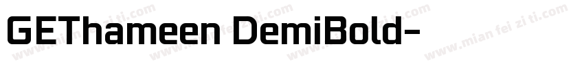 GEThameen DemiBold字体转换